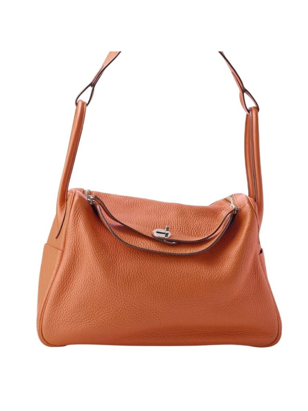 Hermes Lindy 34 Taurillon Clemence Orange Poppy